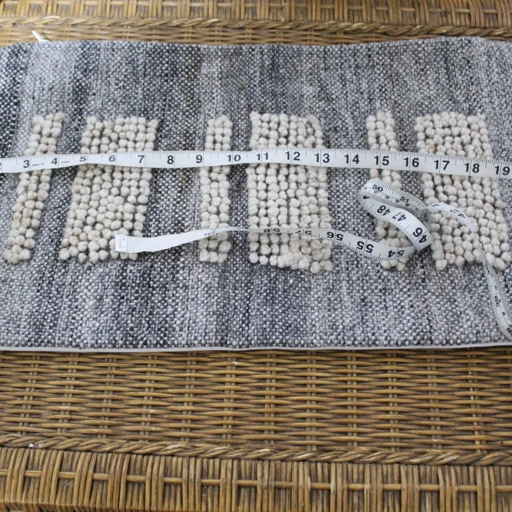 Williams Sonoma. Textured Gray & Ivory Woven Pillow Cover. Set of 2. Sq./Lumbar